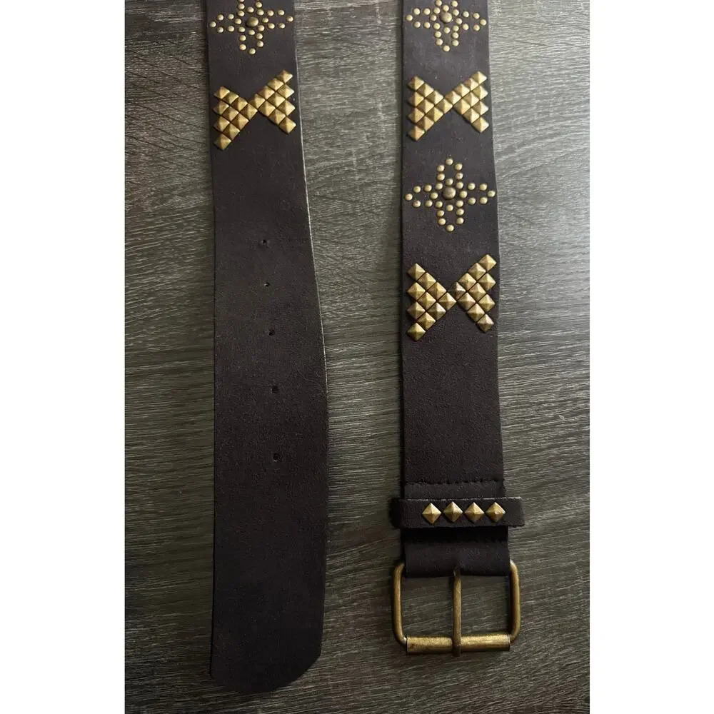 Amiee Lynn Black Belt With‎ Studded Detail Size Large